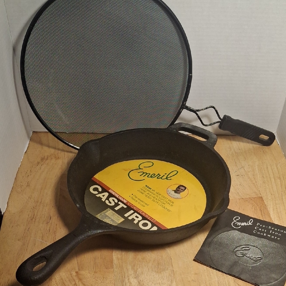 Emeril Cast Iron Skillet with Splatter Screen